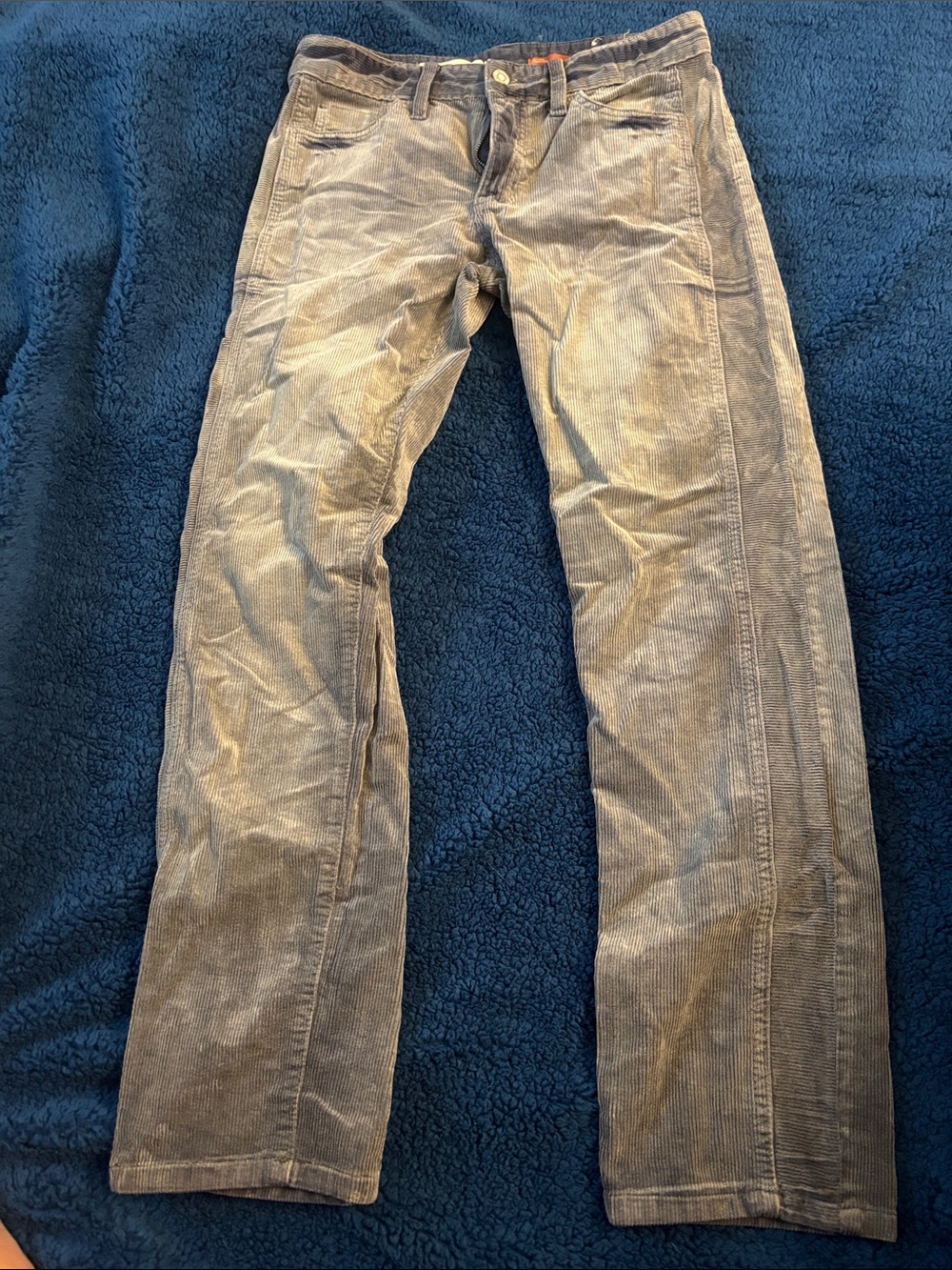 Womens Classic Straight Corduroy Pants - Gray